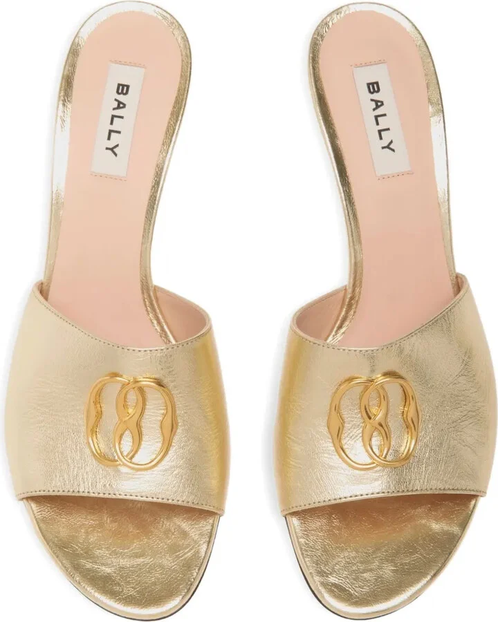 Emblem Leather Sandals - Image 3