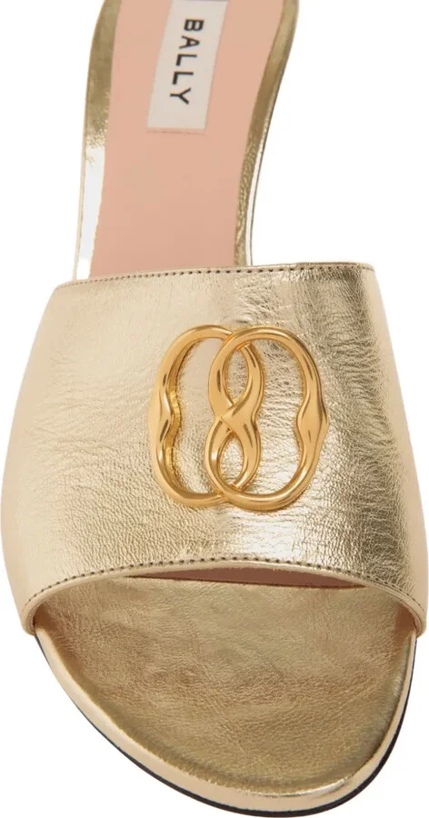 Emblem Leather Sandals - Image 4