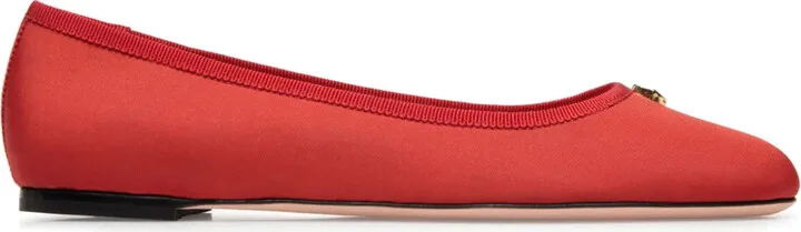 Emblem logo-plaque ballerina flats