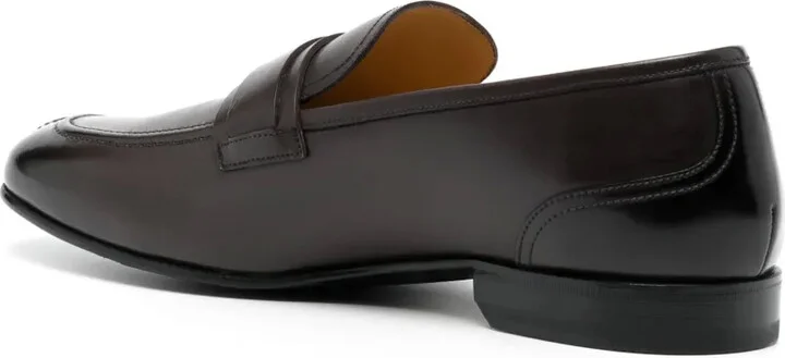 Emblem-plaque leather loafers - Image 3