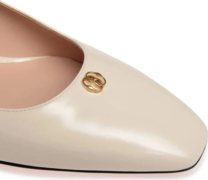 Emblem-plaque leather pumps - Image 4
