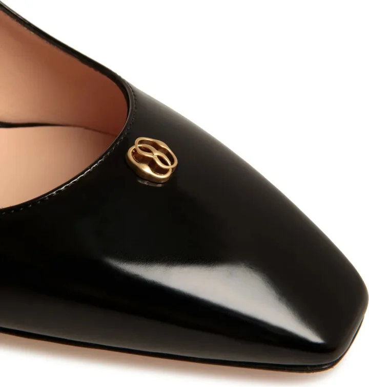 Emblem-plaque leather pumps - Image 4