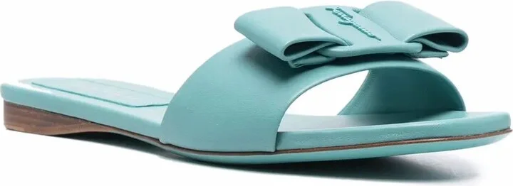 Embossed Bow-Detail Sandals - Image 2