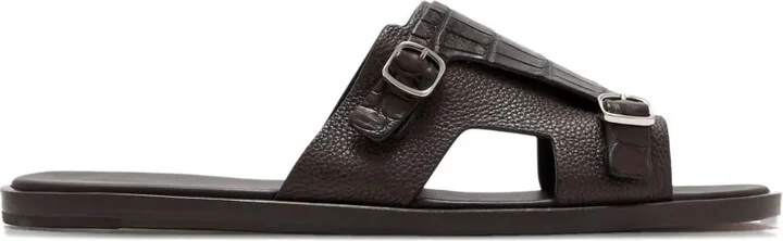 Embossed Buckle Sandals - Image 2