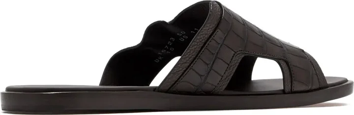 Embossed Buckle Sandals