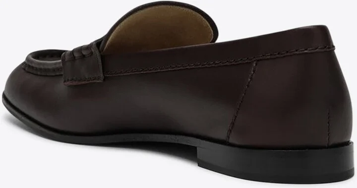 Embossed-Coin Leather Loafers - Image 2