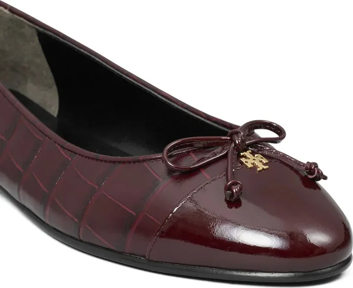 Embossed Crocodile Ballerina Shoes - Image 3