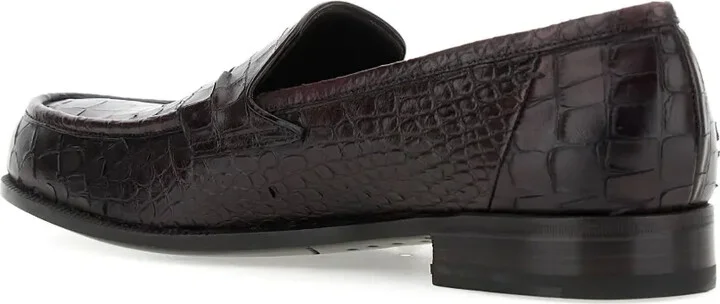 Embossed-Crocodile Loafers - Image 3