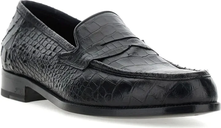 Embossed-Crocodile Loafers - Image 2