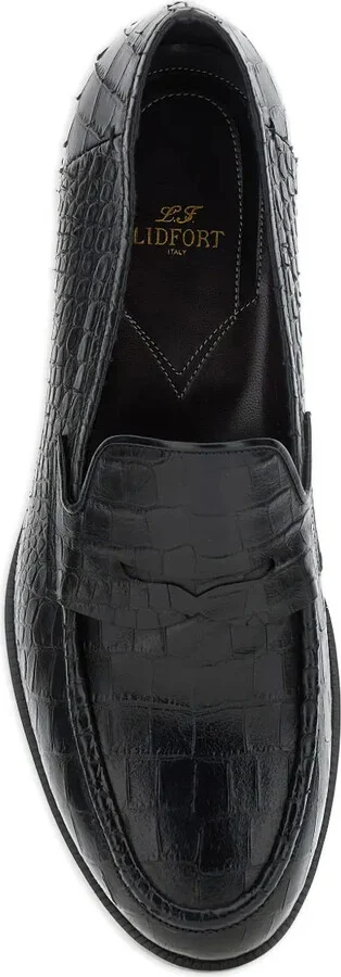 Embossed-Crocodile Loafers - Image 4