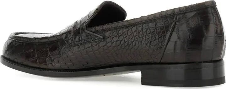Embossed-Crocodile Loafers - Image 3