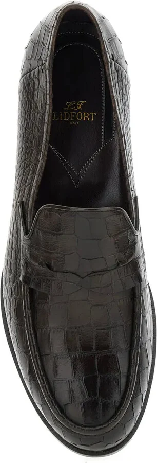 Embossed-Crocodile Loafers - Image 4