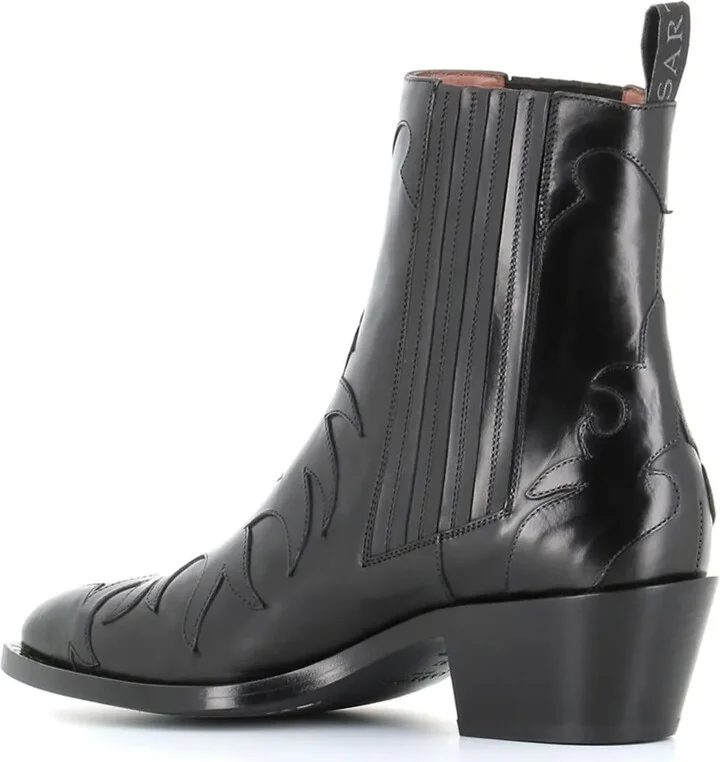 Embossed-Detail Cowboy Boots - Image 3