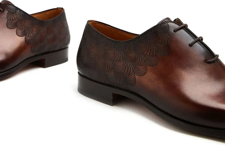 embossed-detail Oxford shoes - Image 4