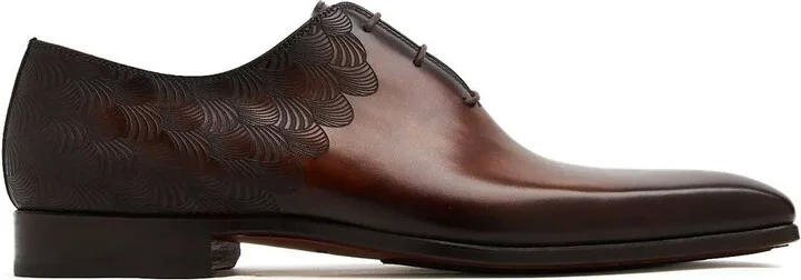 embossed-detail Oxford shoes