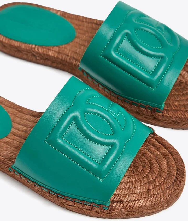 Embossed DG Logo Flat Sandals - Image 3