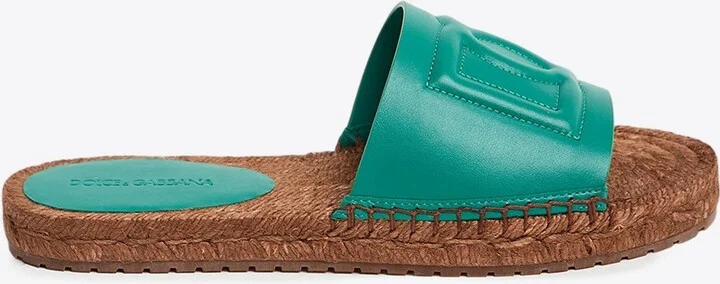 Embossed DG Logo Flat Sandals