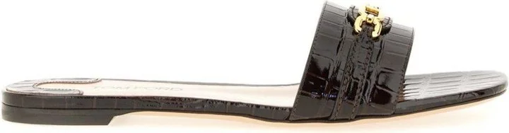 Embossed Flat Sandals