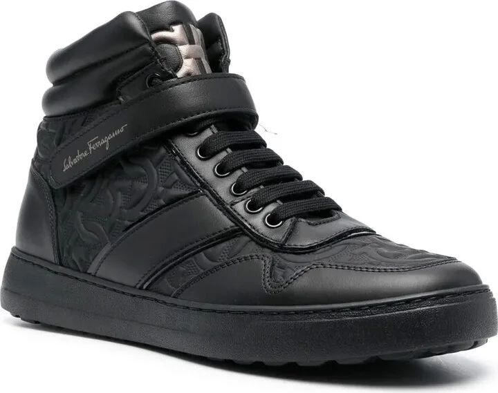 Embossed Hi-Top Sneakers - Image 2