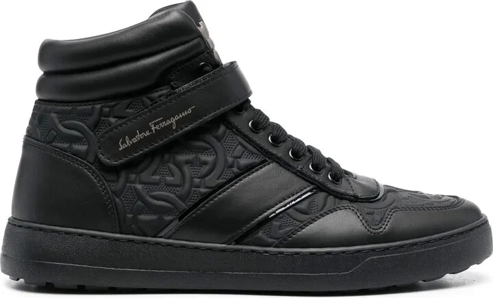 Embossed Hi-Top Sneakers