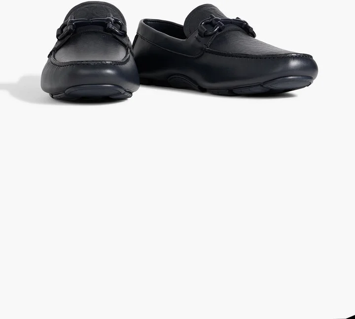 Embossed leather driving shoes - Image 2