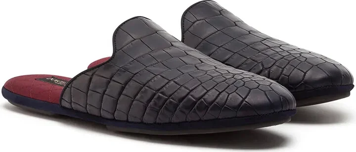 Embossed Leather Mules - Image 2