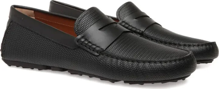 Embossed Leather Penny Loafers - Image 2