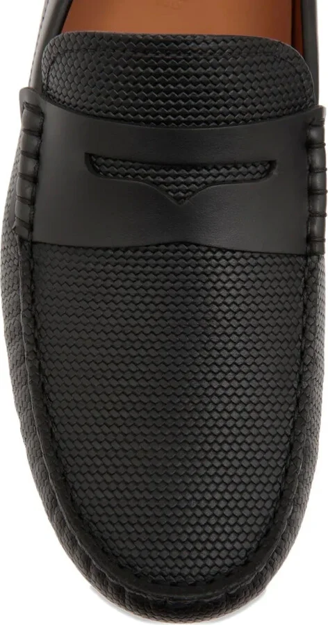 Embossed Leather Penny Loafers - Image 5