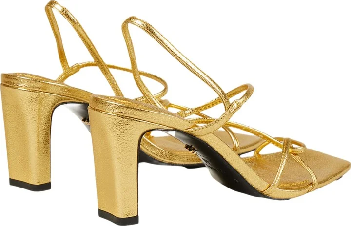 Embossed leather sandals - Image 3