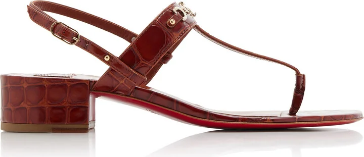 Embossed Leather SandalsLouboutin