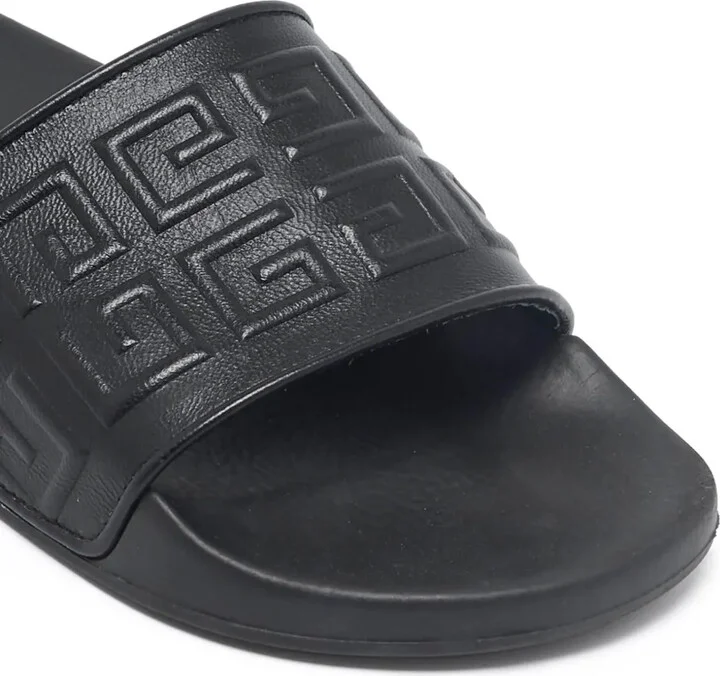 Embossed Leather Slides - Image 5