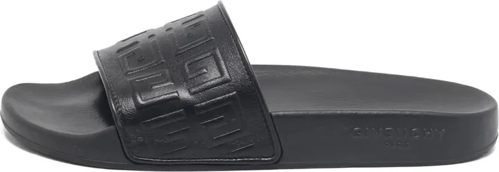 Embossed Leather Slides