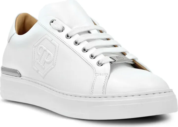 Embossed Leather Sneakers - Image 2