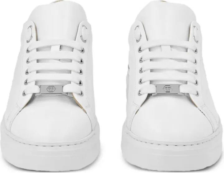 Embossed Leather Sneakers - Image 3