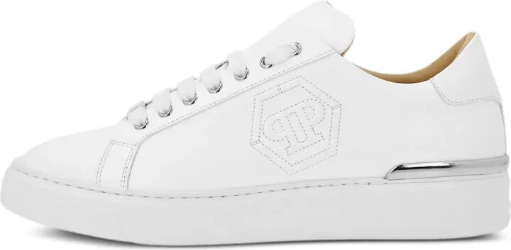 Embossed Leather Sneakers - Image 5