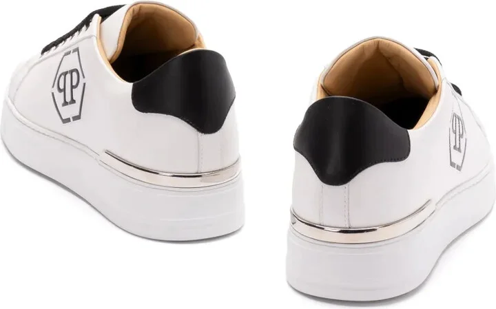 Embossed Leather Trainers - Image 4