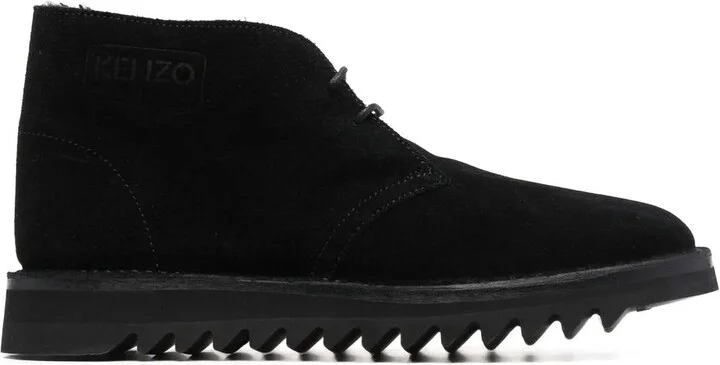 Embossed-Logo Detail Boots