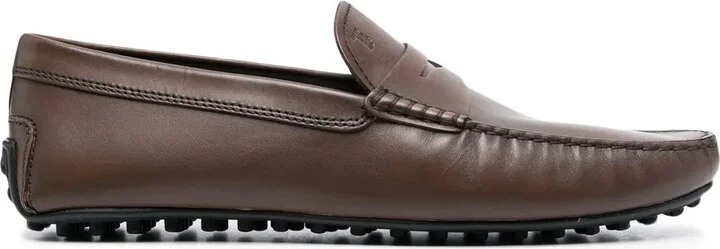 Embossed-Logo Detail Loafers