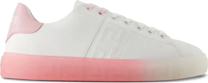 Embossed-Logo Gradient Sole Sneakers