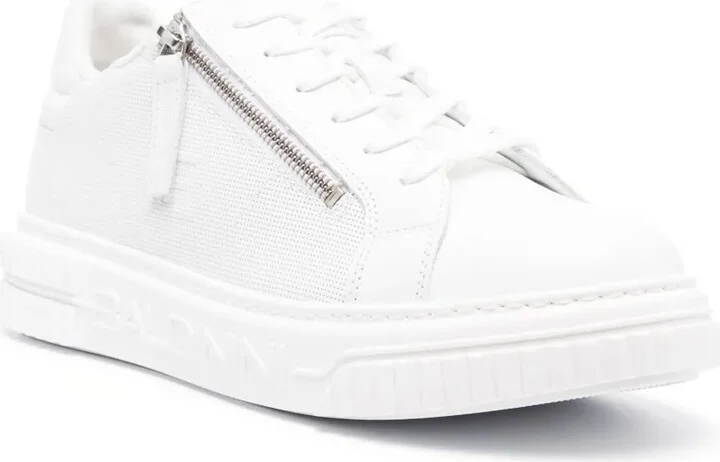 Embossed-Logo Lace-Up Sneakers - Image 2