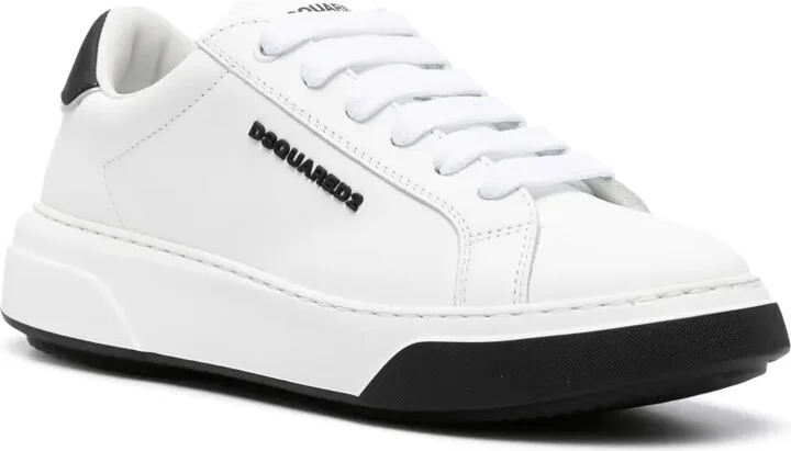 Embossed-Logo Leaf-Print Sneakers - Image 2