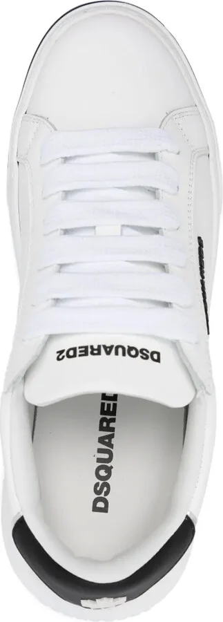Embossed-Logo Leaf-Print Sneakers - Image 4