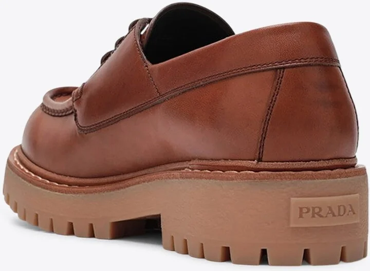 Embossed Logo Leather Derby Shoes - Image 2