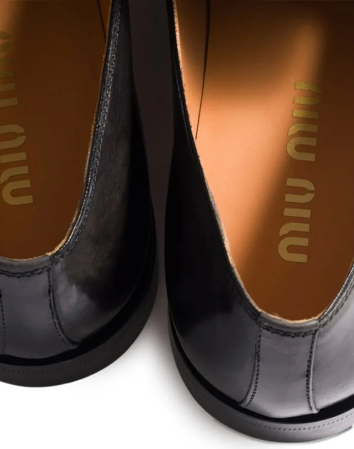 Embossed-Logo Leather Loafers - Image 3