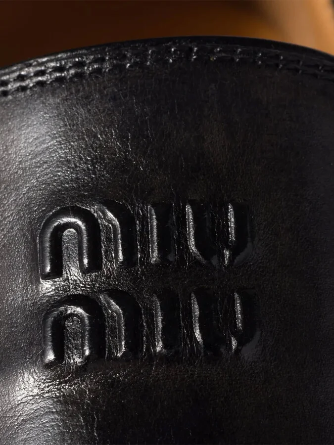 Embossed-Logo Leather Loafers - Image 4