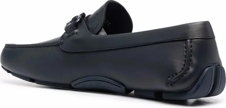 Embossed-Logo Leather Loafers - Image 3