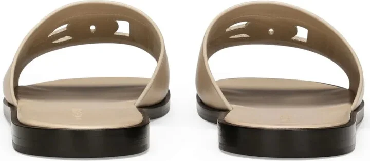 Embossed-Logo Leather Slides - Image 3