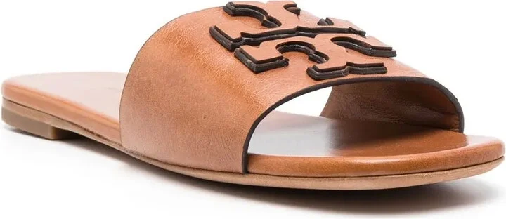 Embossed-Logo Leather Slides - Image 2
