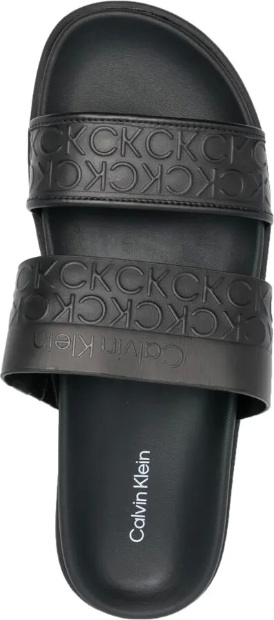 Embossed-Logo Leather Slides - Image 4