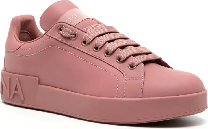 Embossed-Logo Leather Sneakers - Image 2
